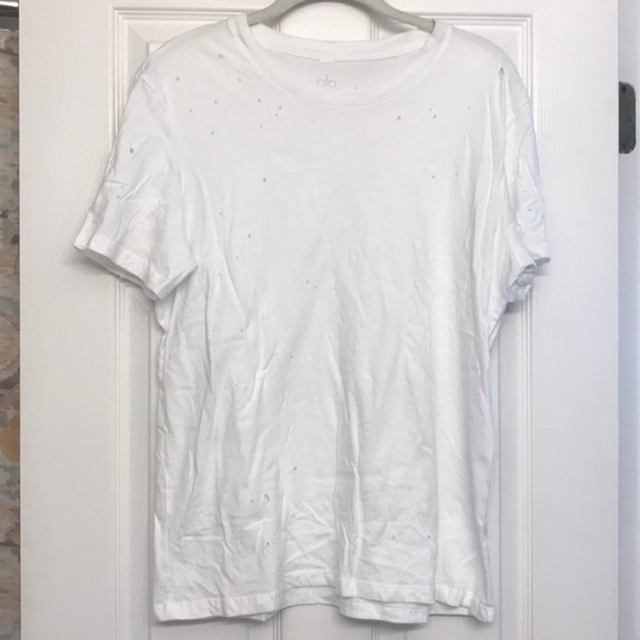 ALO Yoga cotton shirt with small rips - Picture 1 of 4